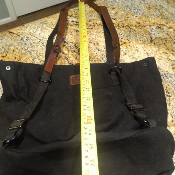 ARCH The Original Arch Bag Black Large Canvas & Leather Bag - Picture 11 of 15